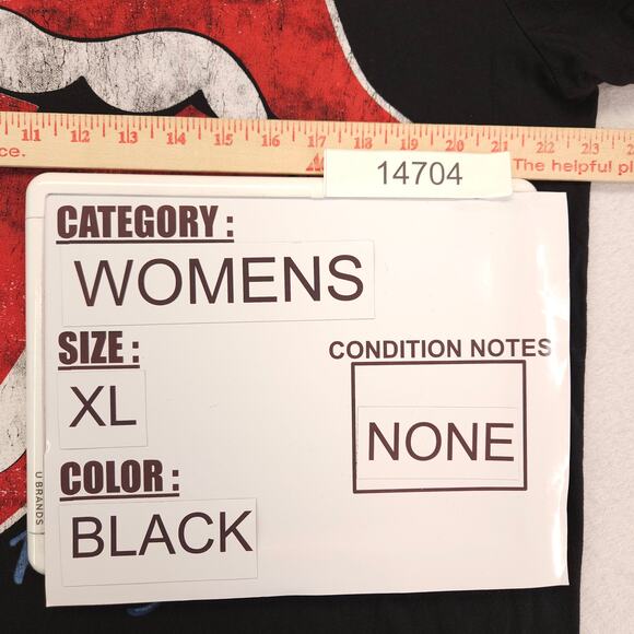 Rolling Stones Band Crew Neck Short Sleeve Graphic T Shirt Womens Size XL Black - Picture 7 of 9